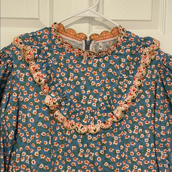 CeliaB Blue Floral Dress with Pink Accents - Picture 4 of 4